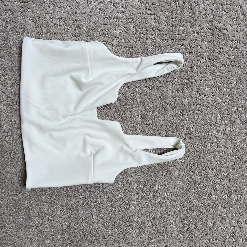 White crop top.